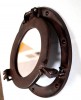 AL4859C - Porthole Mirror Aluminum Rust, 9"